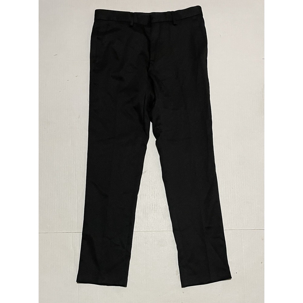 NWT Louis Raphael Black Comfort Stretch Skinny Fit Dress Pants Mens Size 30 X 30